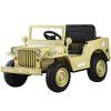 Dětský elektrický vojenský jeep willys SMALL 4x4 béžový 9