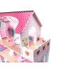 Dřevěný domeček pro panenky MDF 140 CM s LED Růžový 14