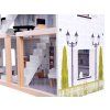 Dřevěný domeček pro panenky s LED osvětlením bílý 9