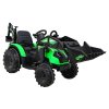 Dětský elektrický traktor STRONG s přívěsem zelený 16