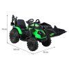 Dětský elektrický traktor STRONG s přívěsem zelený 18
