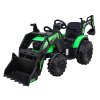 Dětský elektrický traktor STRONG s přívěsem zelený 1