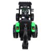 Dětský elektrický traktor STRONG s přívěsem zelený 12