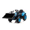 Dětský elektrický traktor s přívěsem a nakládací lžící modrý 2