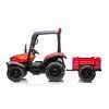 Elektrický traktor s přívěsem Blast 2x200W červený boční pohled