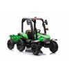 Elektrický traktor s přívěsem Blast 2x200W zelený boční pohled