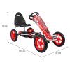 Šlapací čtyřkolka Go-Kart F8 červená 2