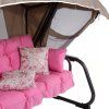 Zahradní houpačka Ravenna Lux s moskytiérou a s bočními stolky D042-23DW PATIO 1