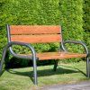 Zahradní dřevěná lavička s opěradlem Park Lux 150 x 74 x 86 cm PATIO 3