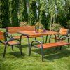 Zahradní dřevěná lavička s opěradlem Park Lux 170 x 74 x 86 cm PATIO 2