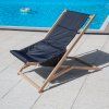 Dřevěné zahradní polohovací lehátko Premium Grafit PATIO 1