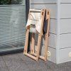 Dřevěné zahradní polohovací lehátko Premium Ecru PATIO 2