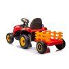 Dětský elektrický traktor BBH-030 s přívěsem červený 2