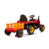 Dětský elektrický traktor BBH-030 s přívěsem červený 3