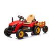 Dětský elektrický traktor BBH-030 s přívěsem červený 5