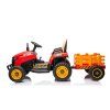 Dětský elektrický traktor BBH-030 s přívěsem červený 6