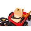 Dětský elektrický traktor BBH-030 s přívěsem červený 7
