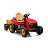 Dětský elektrický traktor BBH-030 s přívěsem červený