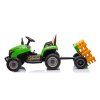 Dětský elektrický traktor BBH-030 s přívěsem zelený 12