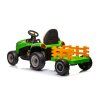 Dětský elektrický traktor BBH-030 s přívěsem zelený 4