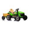 Dětský elektrický traktor BBH-030 s přívěsem zelený 4