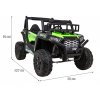 Elektrické autíčko Buggy UTV zelené 4