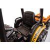 Elektrický traktor Mega D68 s přívěsem žlutý 12
