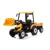 Elektrický traktor Mega D68 s přívěsem žlutý 1