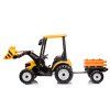Elektrický traktor Mega D68 s přívěsem žlutý 3