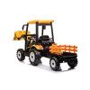 Elektrický traktor Mega D68 s přívěsem žlutý 4