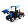 Elektrický traktor Mega D68 s přívěsem modrý 12