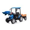 Elektrický traktor Mega D68 s přívěsem modrý 2
