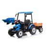 Elektrický traktor Mega D68 s přívěsem modrý 26