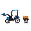 Elektrický traktor Mega D68 s přívěsem modrý 2