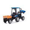 Elektrický traktor Mega D68 s přívěsem modrý 5