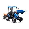 Elektrický traktor Mega D68 s přívěsem modrý 7