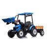Elektrický traktor Mega D68 s přívěsem modrý 9