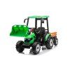 Elektrický traktor Mega D68 s přívěsem zelený 17