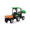 Elektrický traktor Mega D68 s přívěsem zelený 4