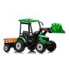 Elektrický traktor Mega D68 s přívěsem zelený 5