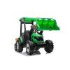 Elektrický traktor Mega D68 s přívěsem zelený 3