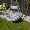 Zahradní houpací závěsné křeslo z technorattanu Theo Ash PATIO 2