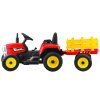 Dětský elektrický traktor s vlečkou červený 3