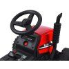 Dětský elektrický traktor s vlečkou červený 8