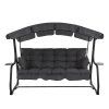 Zahradní houpačka Ravenna Black Editon s bočními stolky H024-07IB PATIO