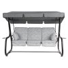 Zahradní houpačka Rimini Black Edition s bočními stolky H039-06PB PATIO