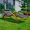 Černé zahradní houpací lehátko Larice PATIO 1