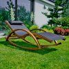 Černé zahradní houpací lehátko Larice PATIO 2