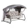 Zahradní houpačka Ravenna Lux Black Edition s moskytiérou a s bočními stolky G057-06PB PATIO