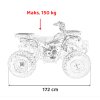 Benzínová čtyřkolka MONSTER 200 ccm oranžová 25